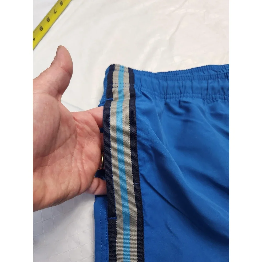 Ocean‎ Pacific Swim Shorts Mens XL Blue Side Stripe Lined Drawstring Trunks